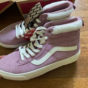 vans sk8-hi mte-1 suede/sherpa lilac